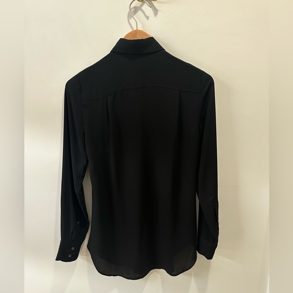 00 J.Crew black tuxedo blouse - Picture 2 of 5
